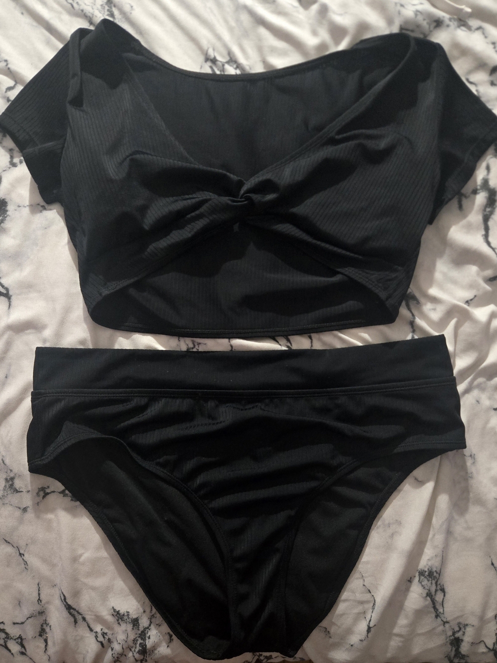 Decree Black Twisted Swim Set